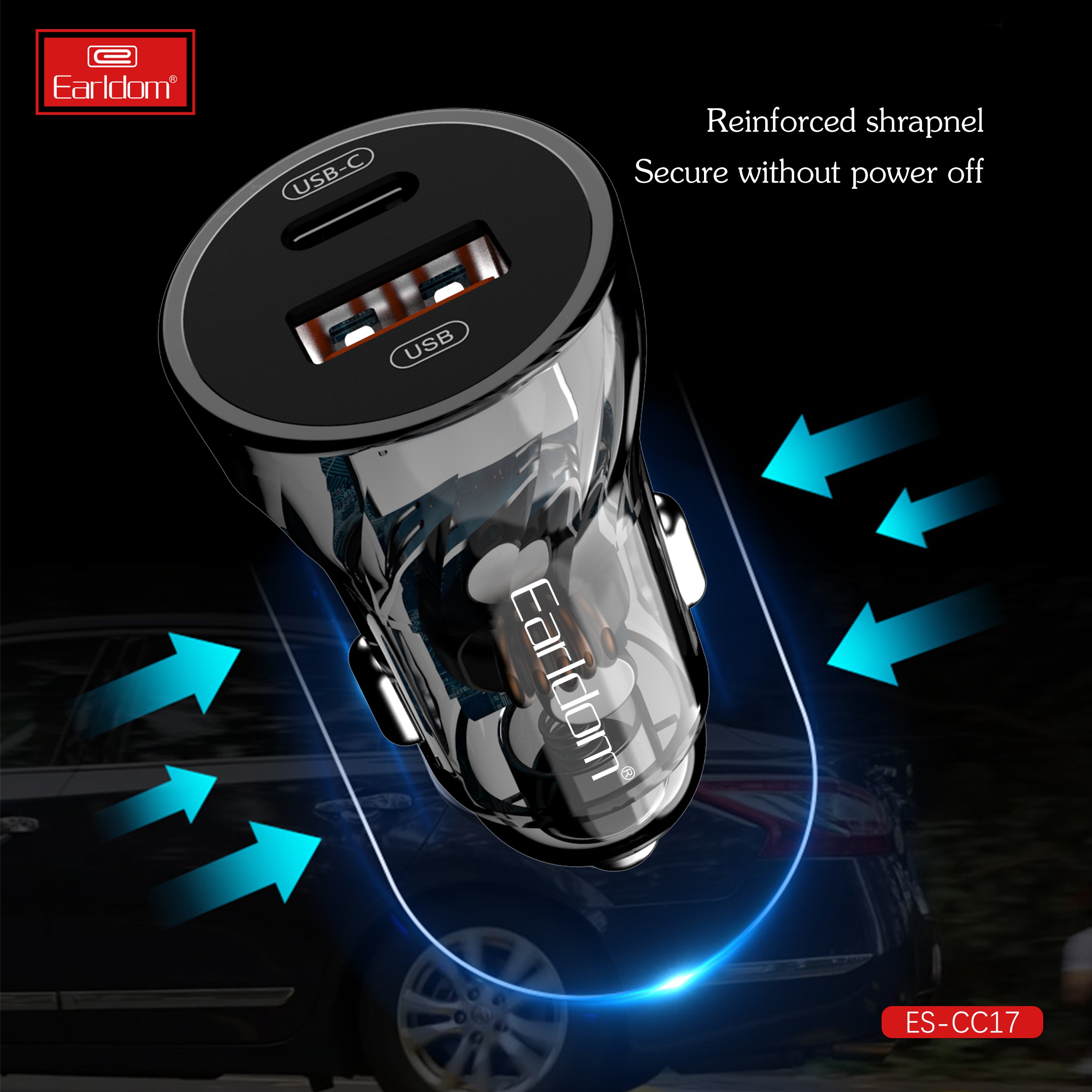 Boost Up Charge 48W Dual USB and USB C Car Charger Boost Up Charge 48W Dual USB and USB C Car Charger